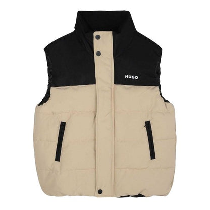 Front - Hugo Childrens/Kids Padded Reversible Regular Sleeveless Gilet