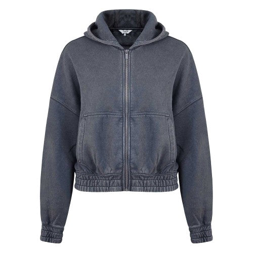 Front - Firetrap Womens/Ladies Washed Full Zip Hoodie