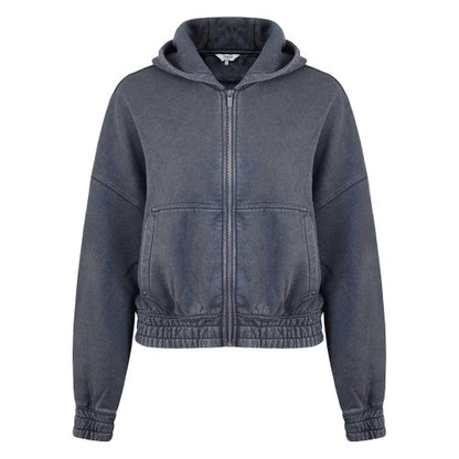 Front - Firetrap Womens/Ladies Washed Full Zip Hoodie