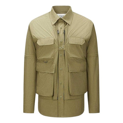 Front - Firetrap Mens 3 in 1 Ripstop Convertible Shirt