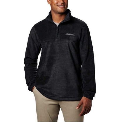 Front - Columbia Mens Steens Fleece Quarter Zip Tailored Long-Sleeved Sweatshirt