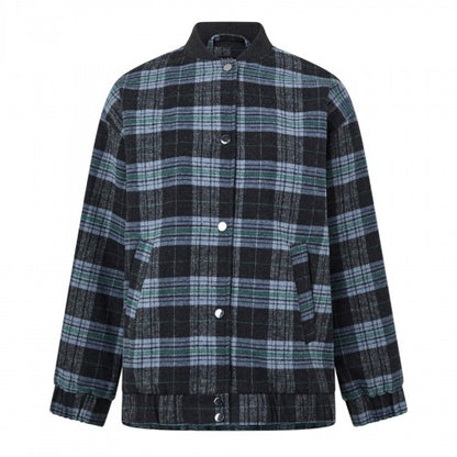 Front - Nobody´s Child Womens/Ladies Plaid Bomber Jacket