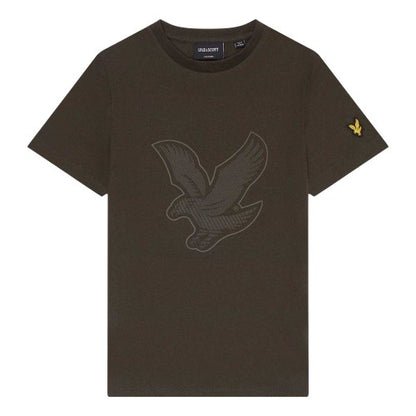 Front - Lyle & Scott Childrens/Kids Eagle Branded Sleeve T-Shirt