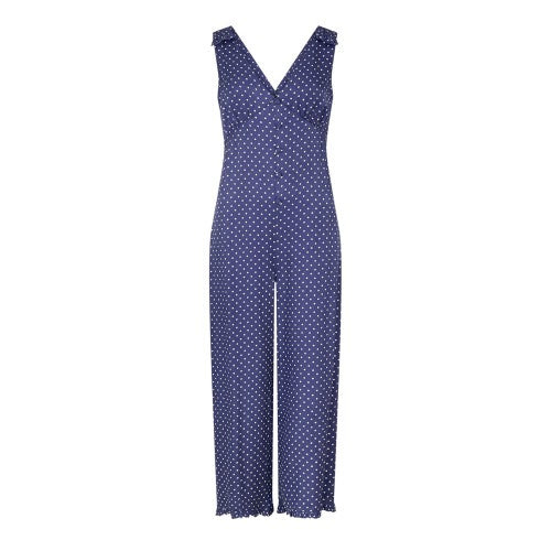 Front - Nobody´s Child Womens/Ladies Polka Dot V Neck Relaxed Fit Sleeveless Jumpsuit