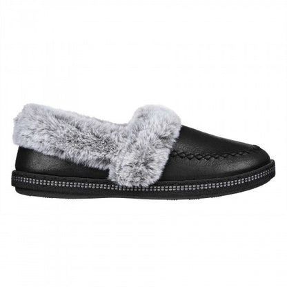 Front - Skechers Womens/Ladies Cosy CampF Leather Slippers