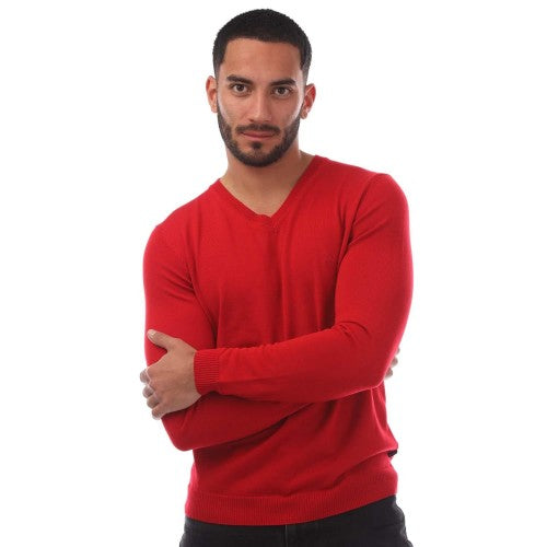 Front - Boss Mens Batisse V Neck Sweater Top