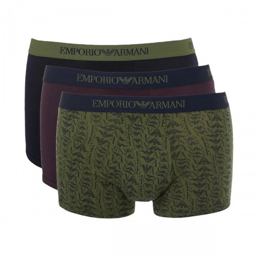 Front - Emporio Armani Mens Cotton Boxer Shorts (Pack of 3)