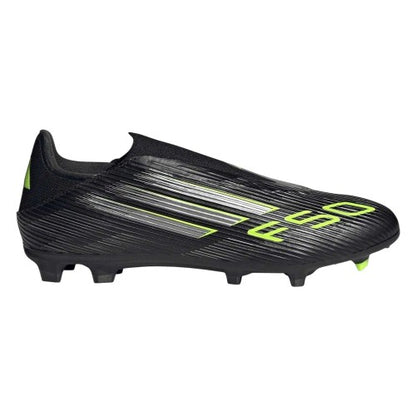 Front - Adidas Mens F50 League Laceless Firm Ground Football Boots