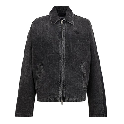 Front - Diesel Mens Stone Wash Bomber Jacket