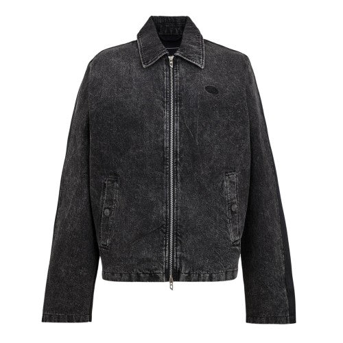 Front - Diesel Mens Stone Wash Bomber Jacket