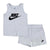 Front - Nike Girls Club Top & Shorts Set