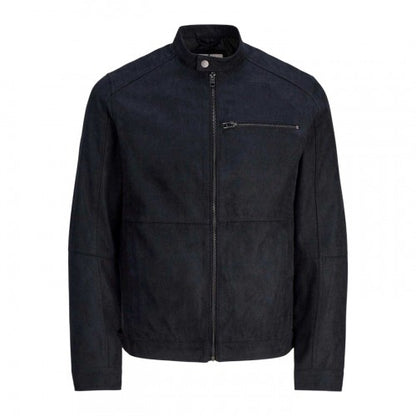 Front - Jack And Jones Mens Faux Leather Biker Jacket