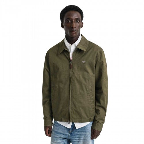 Front - Gant Mens Windcheater Cotton Twill Water Repellent Regular Jacket