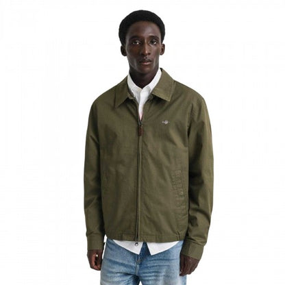 Front - Gant Mens Windcheater Cotton Twill Water Repellent Regular Jacket