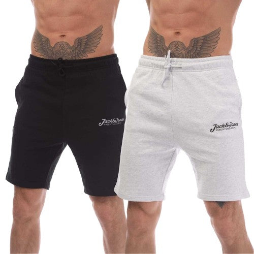 Front - Jack And Jones Mens Gordan Beau Sweat Shorts (Pack of 2)
