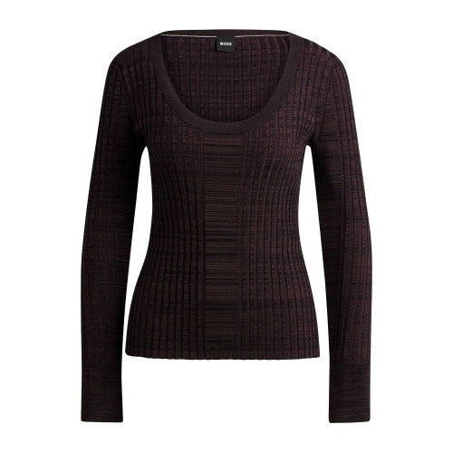 Front - Boss Womens/Ladies Firama Scoop Neck Sweater Top