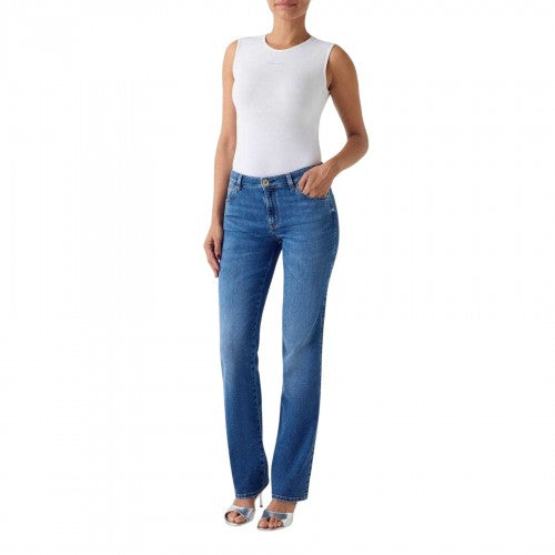 Front - Guess Womens/Ladies Straight Leg Jeans