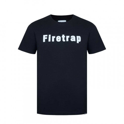 Front - Firetrap Mens Logo Cotton T-Shirt