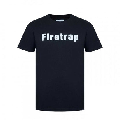Front - Firetrap Mens Logo Cotton T-Shirt