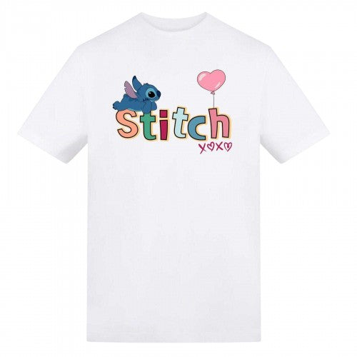 Front - Lilo & Stitch Childrens/Kids Heart Cotton T-Shirt