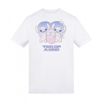 Front - Lilo & Stitch Childrens/Kids Two Of A Kind Heart T-Shirt