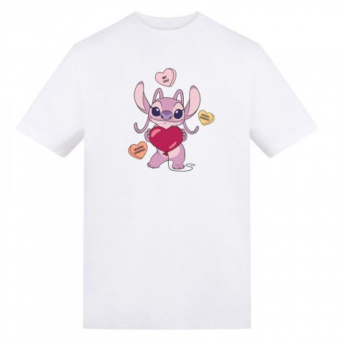 Front - Lilo & Stitch Childrens/Kids Angel Energy Graphic Print T-Shirt