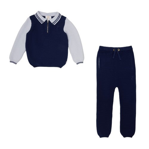 Front - Caramelo Kids Childrens/Kids Zip Neck Top And Trousers Set