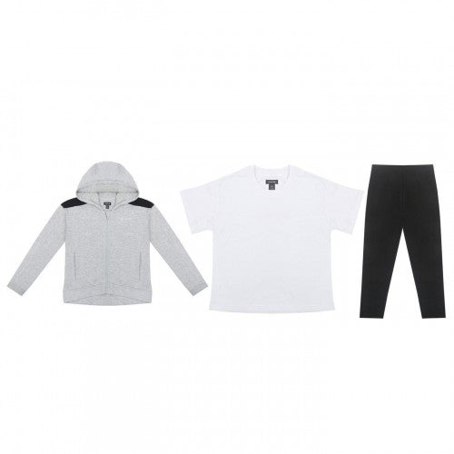 Front - Firetrap Girls Logo Hoodie And Leggings Set (Pack of 3)