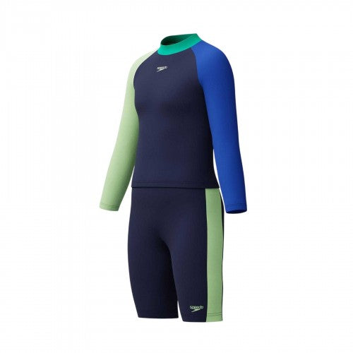 Front - Speedo Childrens/Kids Colour Block Swim Set