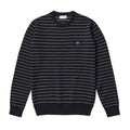 Front - Lacoste Mens Textured Stripe Cotton Sweatshirt