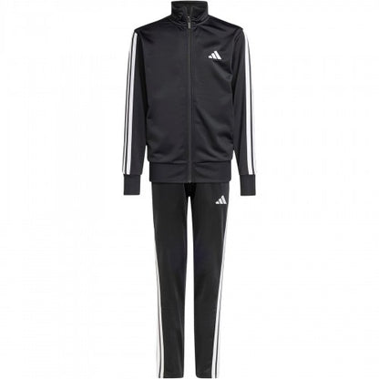 Front - Adidas Girls 3 Stripes Tracksuit Set