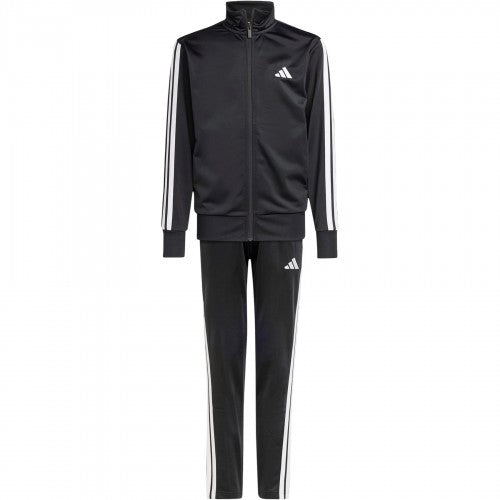 Front - Adidas Girls 3 Stripes Tracksuit Set