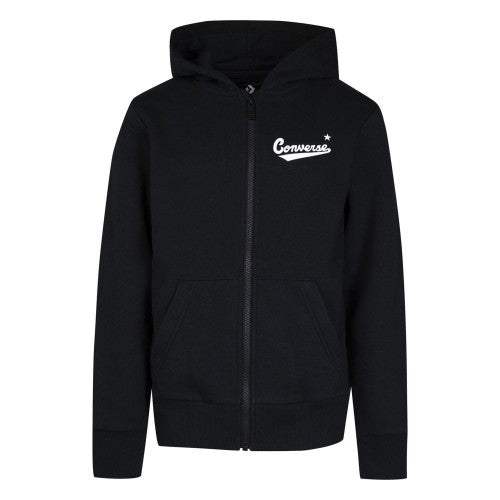 Front - Converse Childrens/Kids Logo Full Zip Hoodie