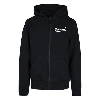 Front - Converse Childrens/Kids Logo Full Zip Hoodie