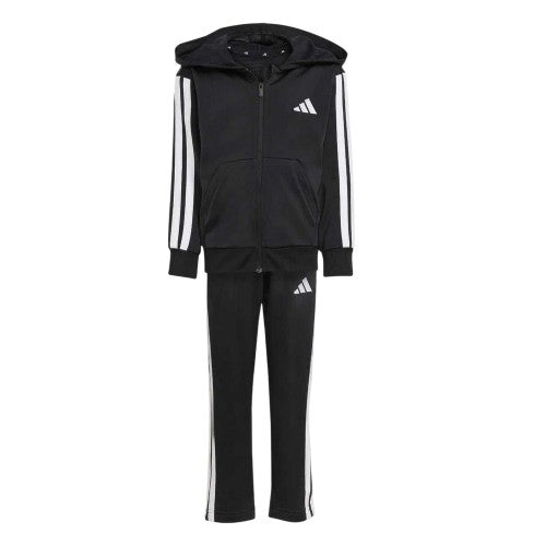Front - Adidas Childrens/Kids 3 Stripes Two Piece Long-Sleeved Tracksuit