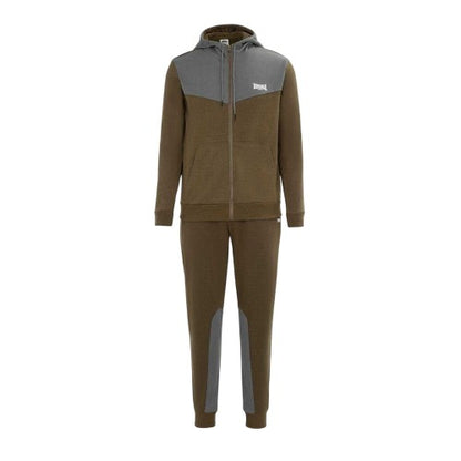 Front - Lonsdale Mens Two Tone Cotton Blend Workout Tracksuit