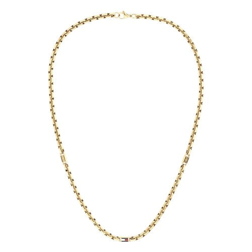 Front - Tommy Hilfiger Mens Gold Plated Stainless Steel Necklace
