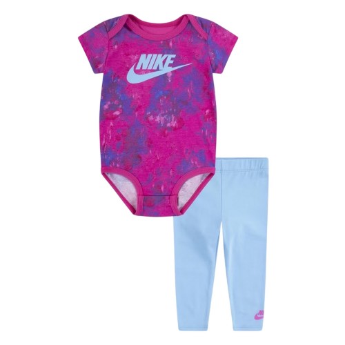Front - Nike Baby Girls Short-Sleeved Top And Leggings Set