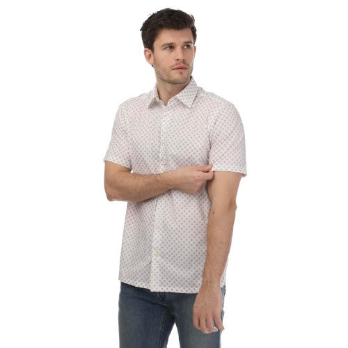 Front - Ted Baker Mens Forter Geometric Short-Sleeved Shirt