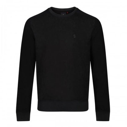 Front - Luke 1977 Mens Torin Faux Suede Crew Neck Sweatshirt