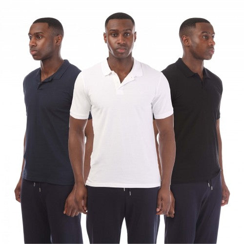 Front - Jack And Jones Mens Basic Polo Shirt (Pack of 3)