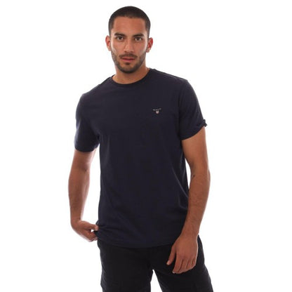 Front - Gant Mens Original Shield Embroidered T-Shirt