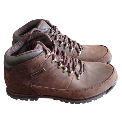 Dark Brown - Side - Firetrap Mens Rhino Leather Ankle Boots