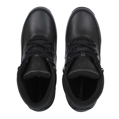 Black - Side - Firetrap Mens Rhino Leather Ankle Boots