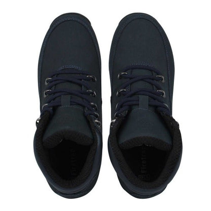 Navy-Black - Side - Firetrap Mens Rhino Leather Ankle Boots