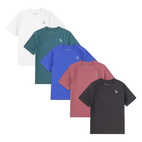 Front - Abercrombie & Fitch Childrens/Kids Logo T-Shirt (Pack of 5)