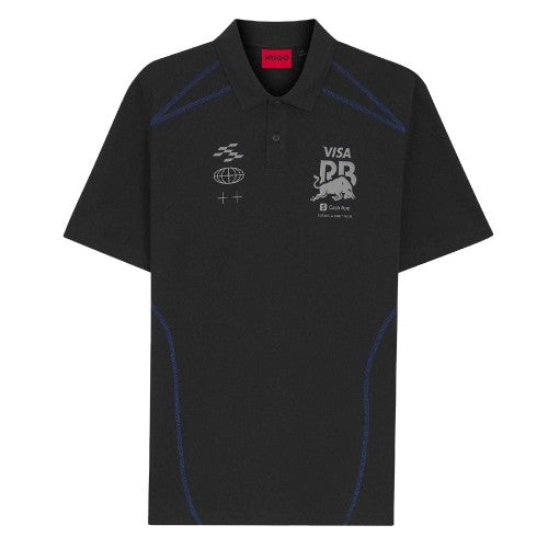 Front - Hugo Mens Visa Cash App Racing Bulls F1 Polo Shirt