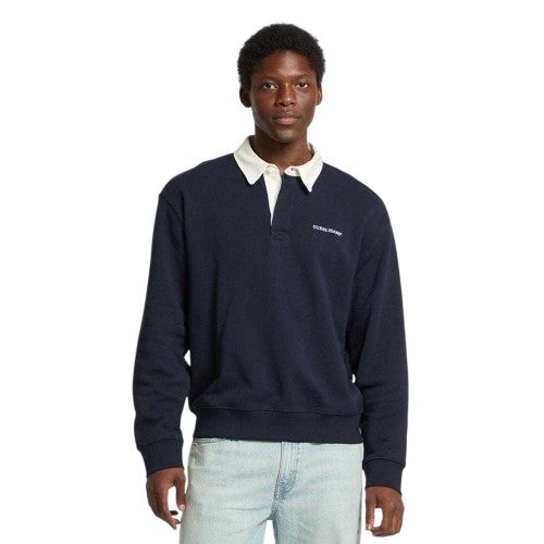 Front - Guess Mens Regular Long-Sleeved Rugby Shirt