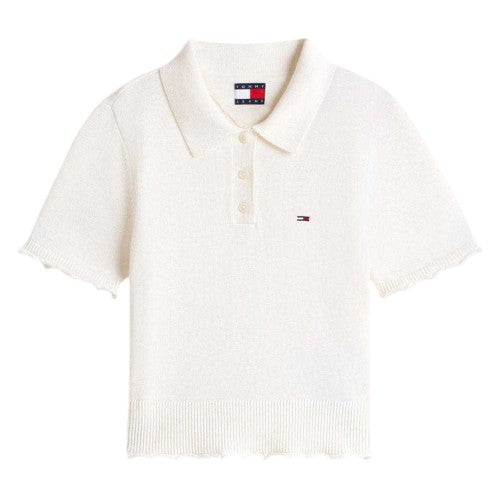 Front - Tommy Jeans Womens/Ladies Logo Polo Shirt