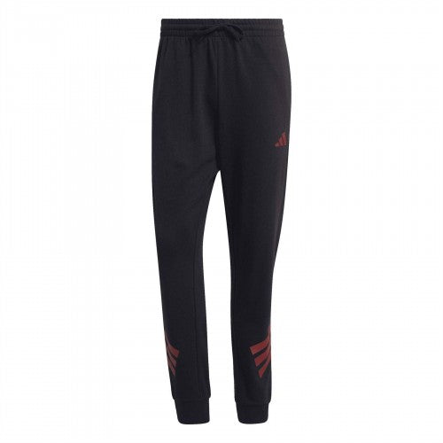 Front - Adidas Mens 3 Stripes Tapered Slim Running Jogging Bottoms
